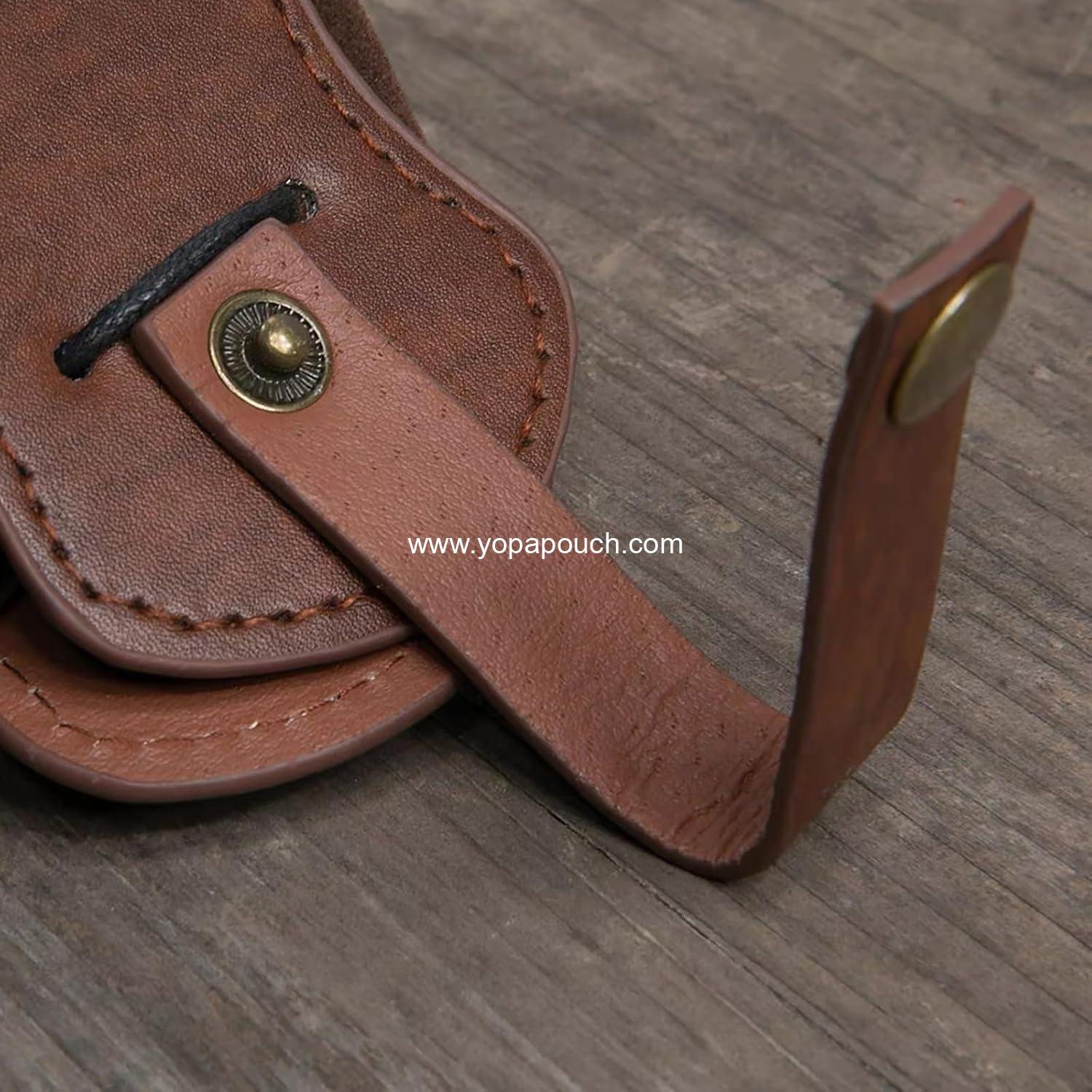 Wholesale Retro Waist Bag - Vintage Leather Belt Pouch, Portable Coin Purse for Travel, Style 4 - Supplier