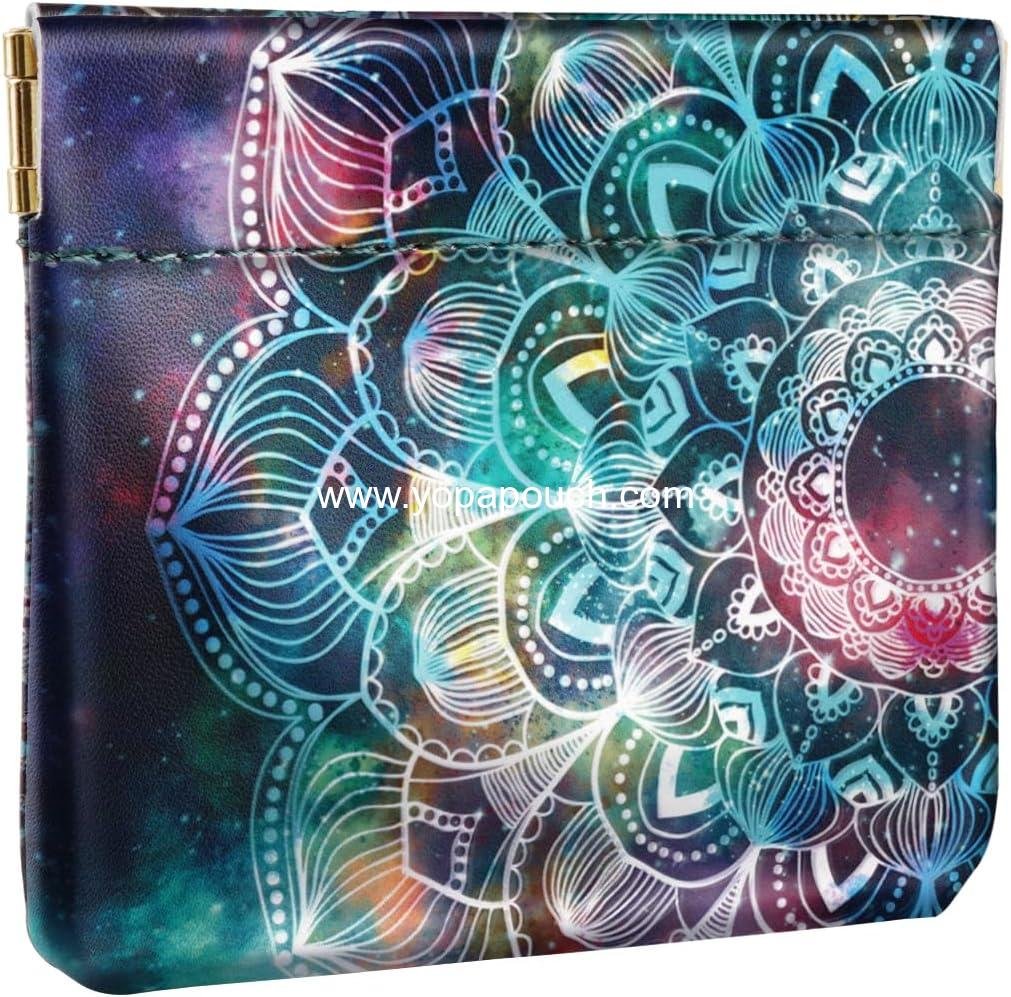 Squeeze Coin Purse Pouch Change Holder Mini Purse Coin Pocket for Handbag,Mandala