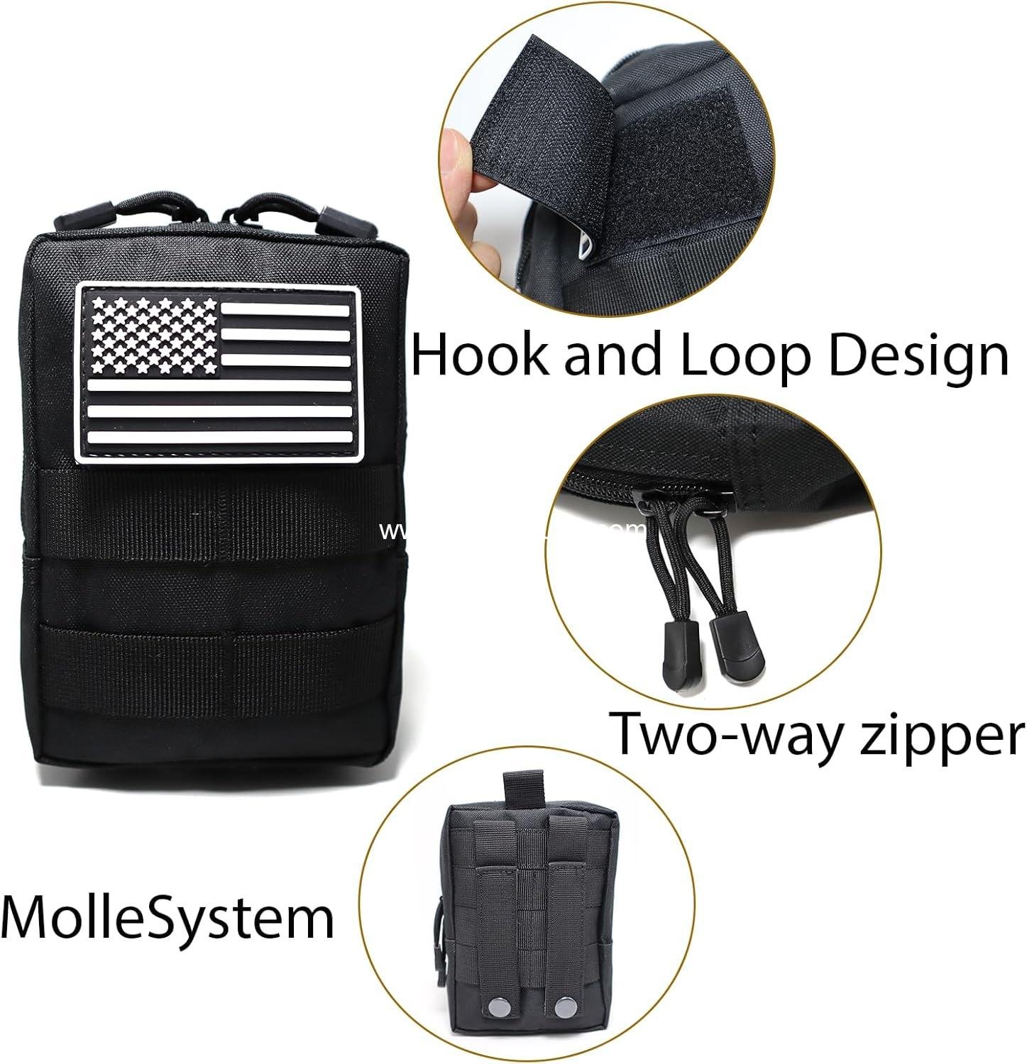 Wholesale Small Molle Pouches - Tactical Compact Water-Resistant EDC Utility Belt Waist Pack Bag 2 Pack Manufacturer