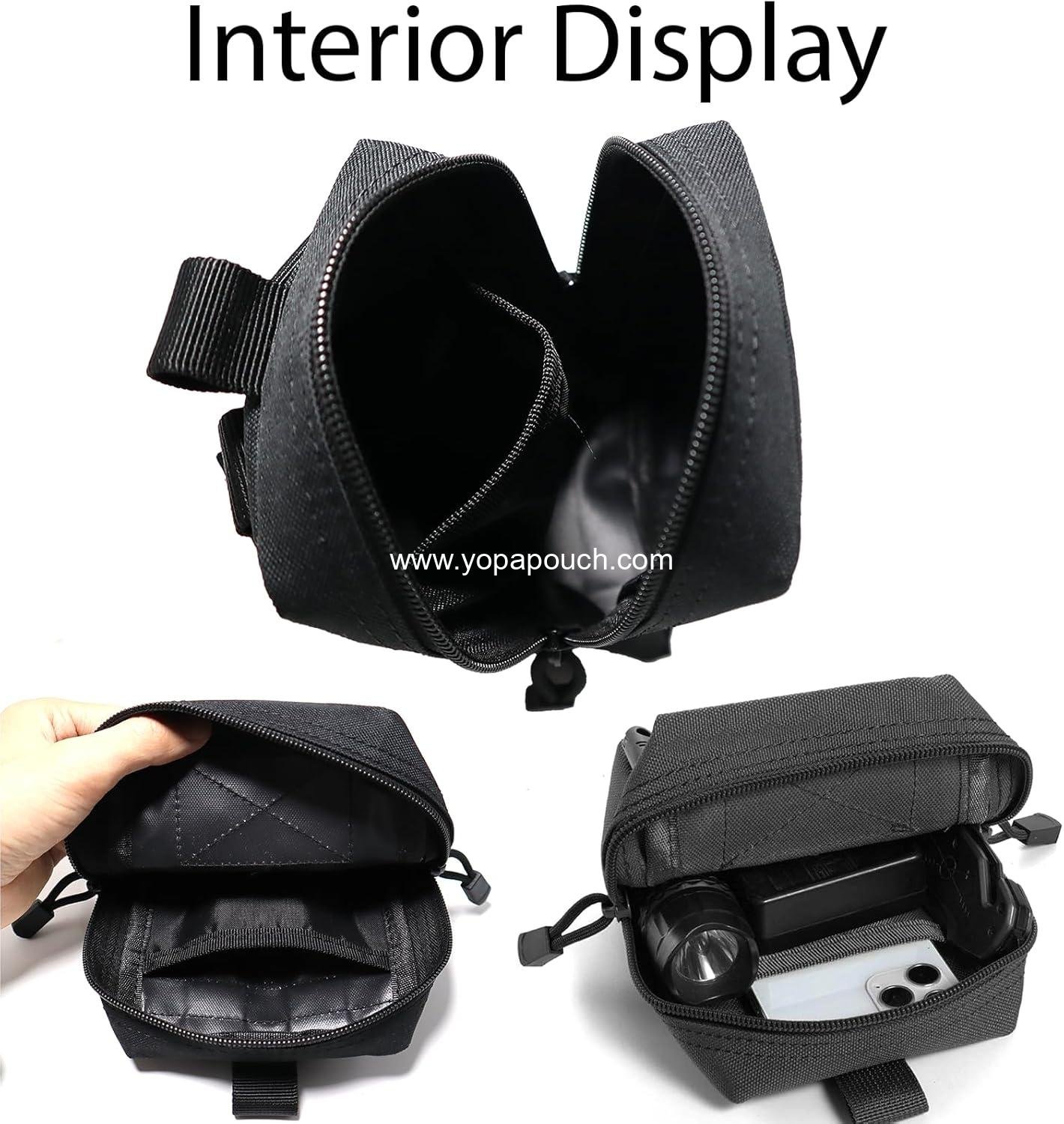 Wholesale Small Molle Pouches - Tactical Compact Water-Resistant EDC Utility Belt Waist Pack Bag 2 Pack Manufacturer