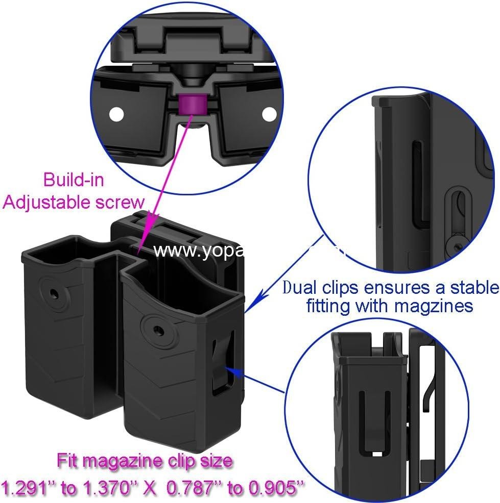 Wholesale Universal Double Magazine Pouch - Dual Stack Mag Holster with Adjustable Retention for Popular Pistol Models  - Factory