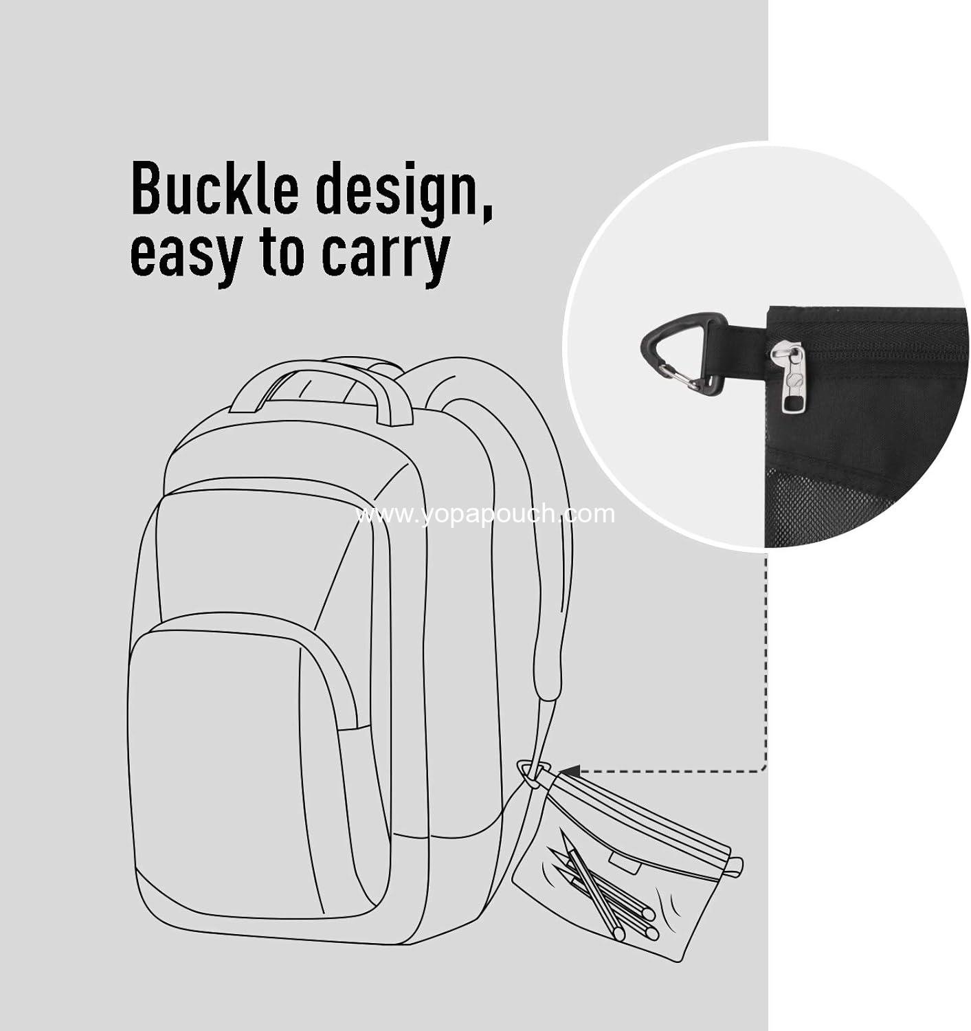 Wholesale Water-resistant Zipper Pouch, Large Mesh Storage Bags for Travel and Office (Black) - Supplier