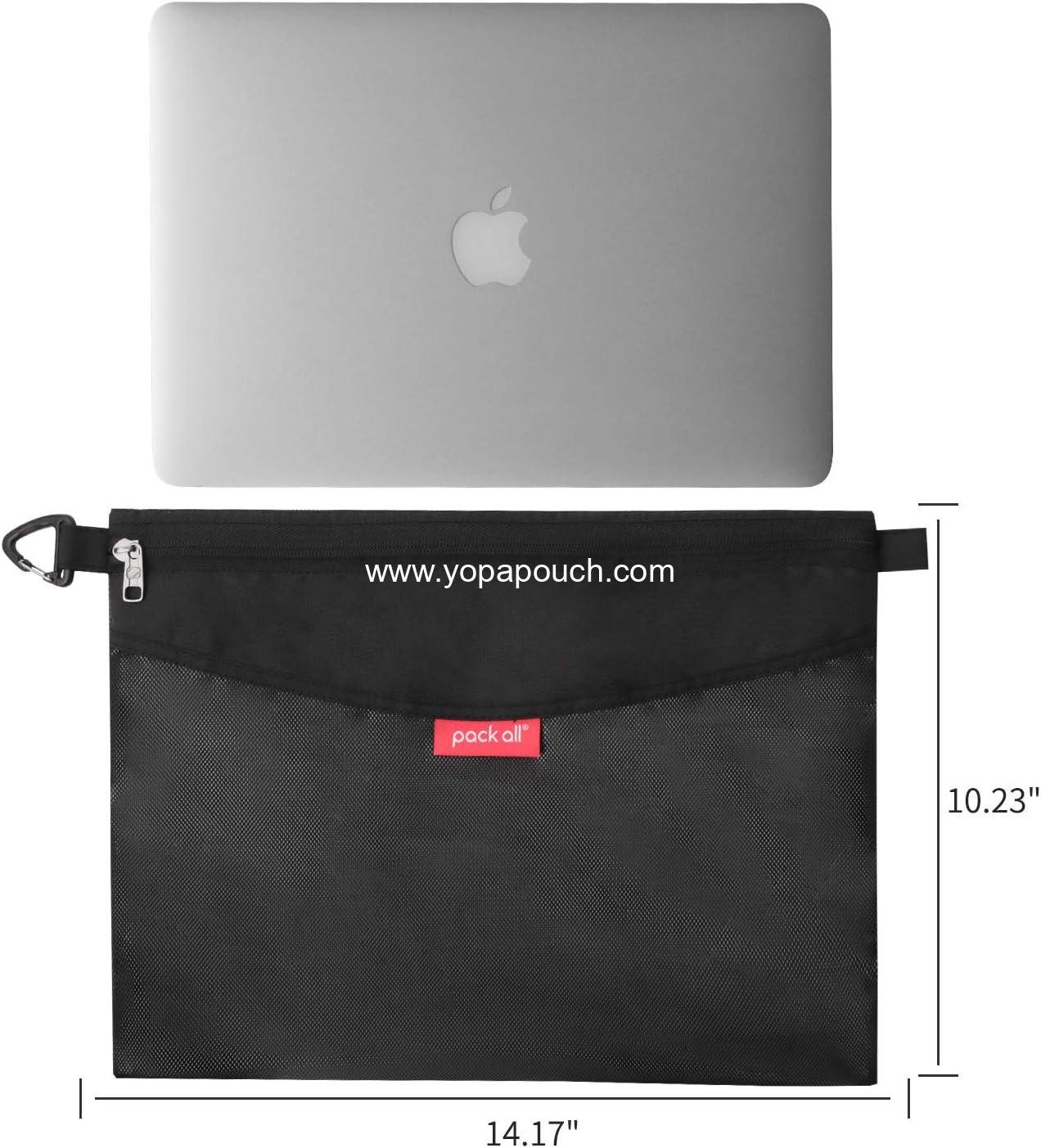 Wholesale Water-resistant Zipper Pouch, Large Mesh Storage Bags for Travel and Office (Black) - Supplier