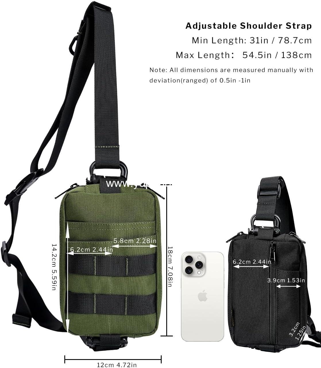 Wholesale Small EDC Sling Bag Tactical Fanny Pack for Men Molle Pouch Crossbody Backpack with Adjustable Shoulder Strap Utility Chest Pouch for Hiking Traveling Bush-Craft Manufacturer