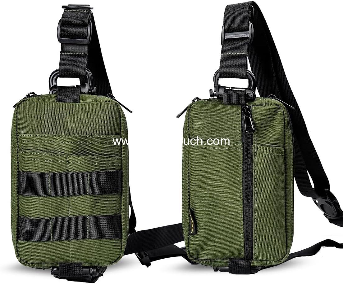 Wholesale Small EDC Sling Bag Tactical Fanny Pack for Men Molle Pouch Crossbody Backpack with Adjustable Shoulder Strap Utility Chest Pouch for Hiking Traveling Bush-Craft Manufacturer