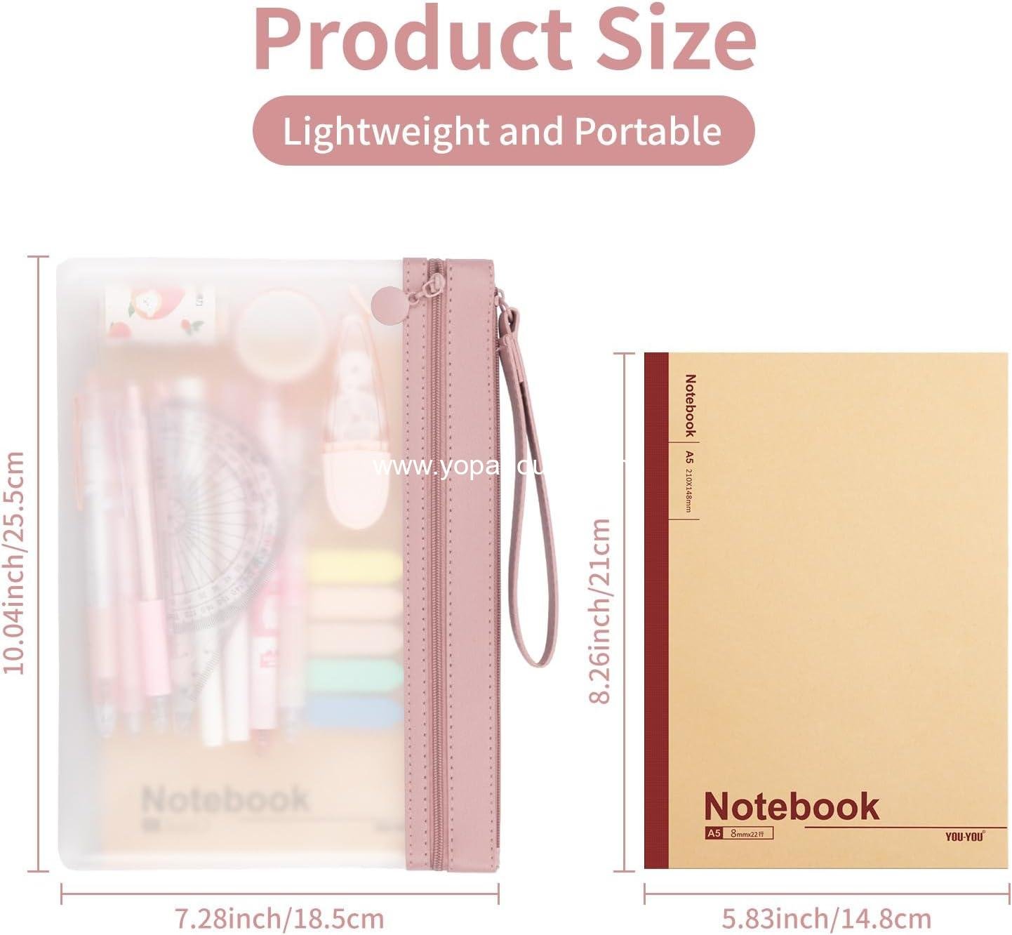 Wholesale Clear Pencil Pouch, A5 Zipper Pencil Case with Double Pockets, Large Clear Design, 3 Pack for Office, School, Makeup, Travel Accessories Supplier