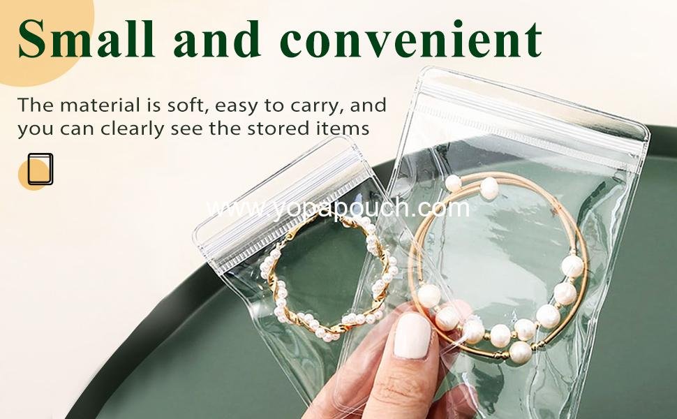 Wholesale 30Pcs Anti-Tarnish Jewelry Bags Clear PVC Storage Pouches with Zipper for Earrings and Bracelets 5.9x5.9 in - Supplier