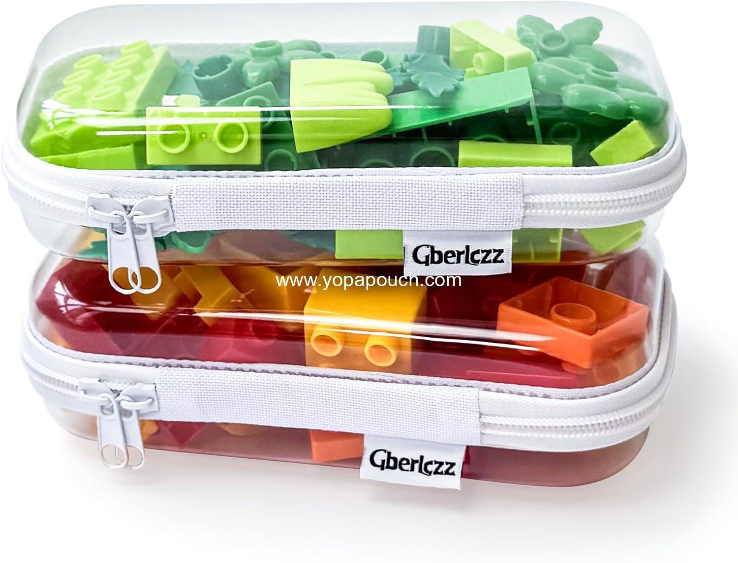 Wholesale Clear Hard Zipper Case for Storage, Durable Zipper Pouch, Hard Plastic Pencil Pouch for Snacks and Toy Travel Organizer, OEM Supplier