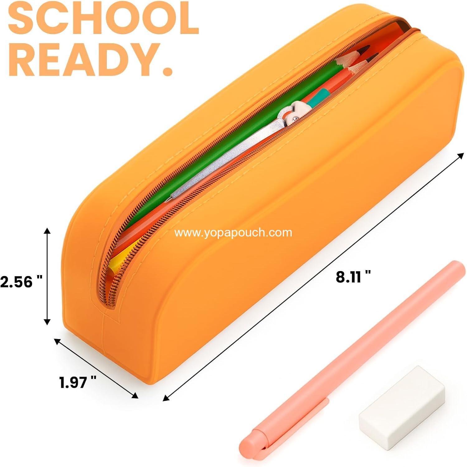 Wholesale Aesthetic Silicone Pencil Case – Cute Beige Makeup Bag, Travel Pouch, Small Stationery Organizer for Women & Teens – Beige Seashell Supplier
