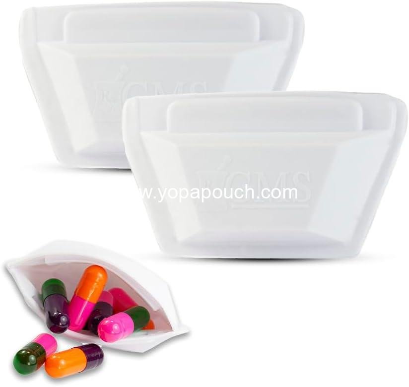 OEM Squeezable Pocket Pill Case - Small Lightweight Organizer for Travel - 2 Inch Discreet Design - Holds Medicines Securely - 2 Pack with Easy Access - Supplier