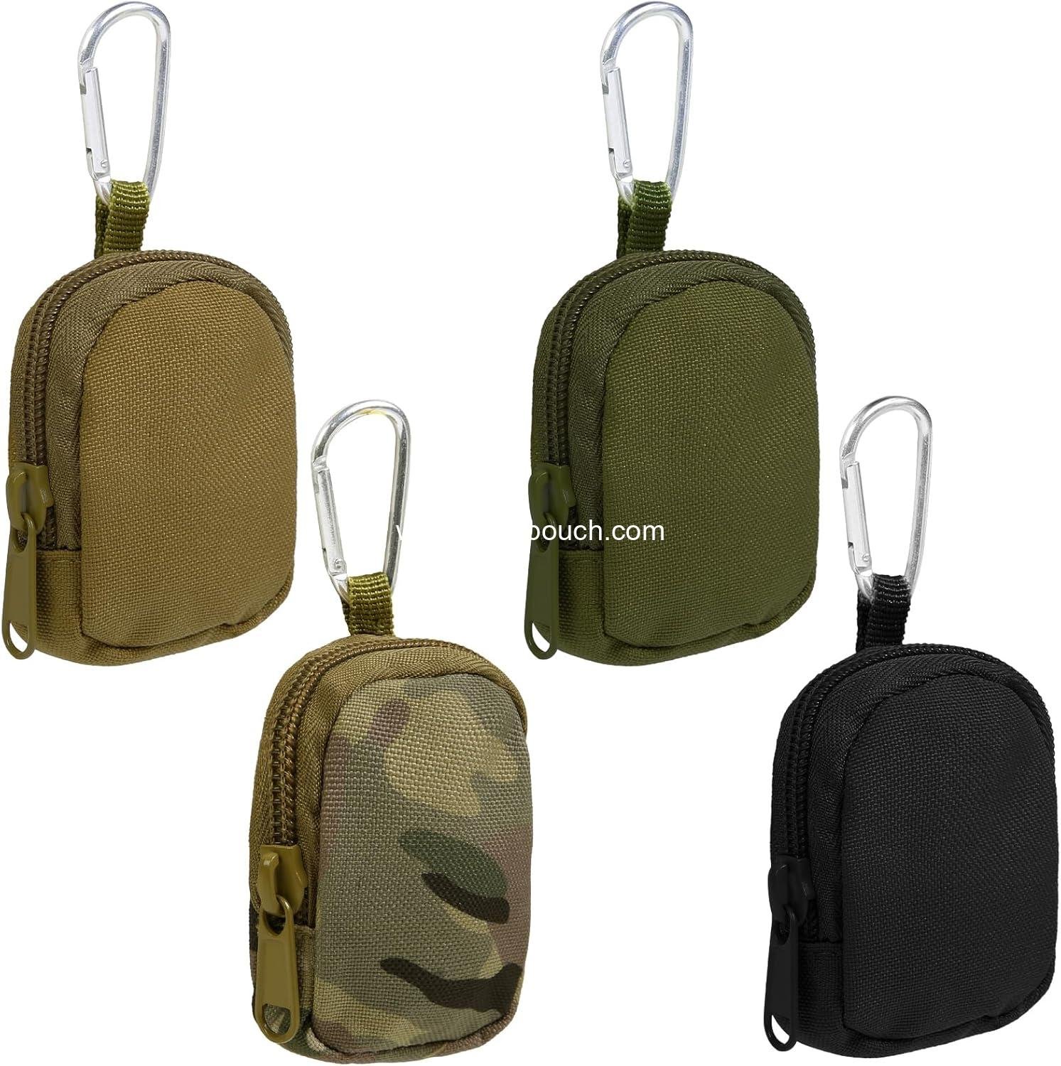 Wholesale 4Pcs Mini Backpack Keychain - Cute Cosmetic Bag for Women, Makeup Organizer, Lipstick Holder, Card Holder, Data Cable Storage, Zipper Pouch (Tactical Keychain Pouch) Supplier