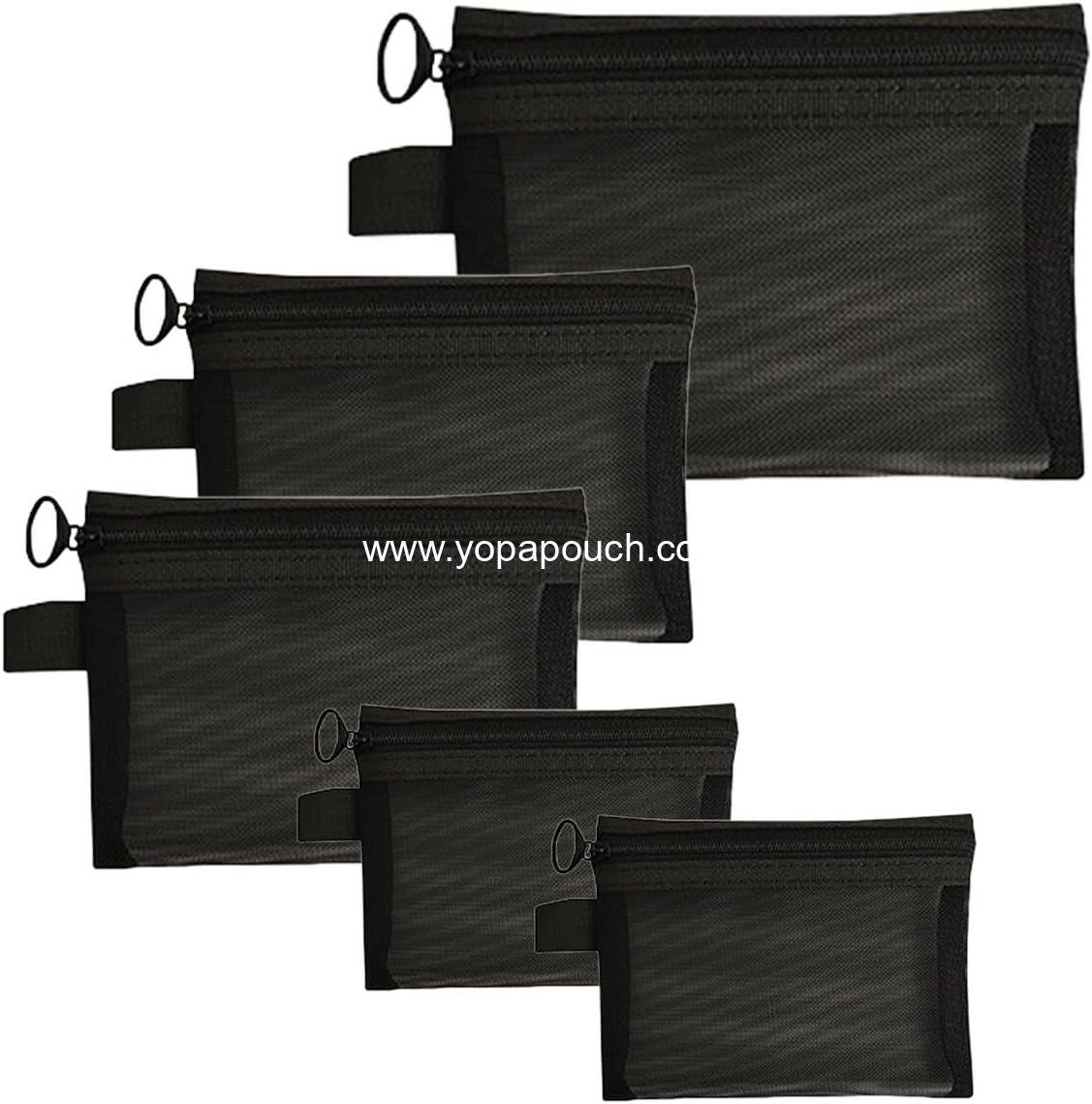 Wholesale 5-Pack Small Mesh Zipper Pouch Bags - Travel Cosmetic Organizer for Makeup Accessories - Small Zipper Makeup Bag for Purse Supplier