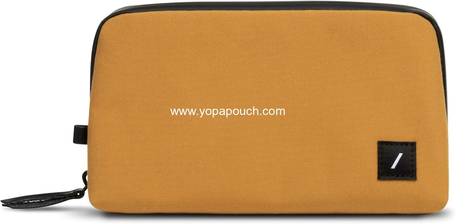 Wholesale Minimalist Travel Pouch Tech Organizer – Recycled Material Accessory Storage for Cables, Chargers & More (Kraft) - Manufacturer