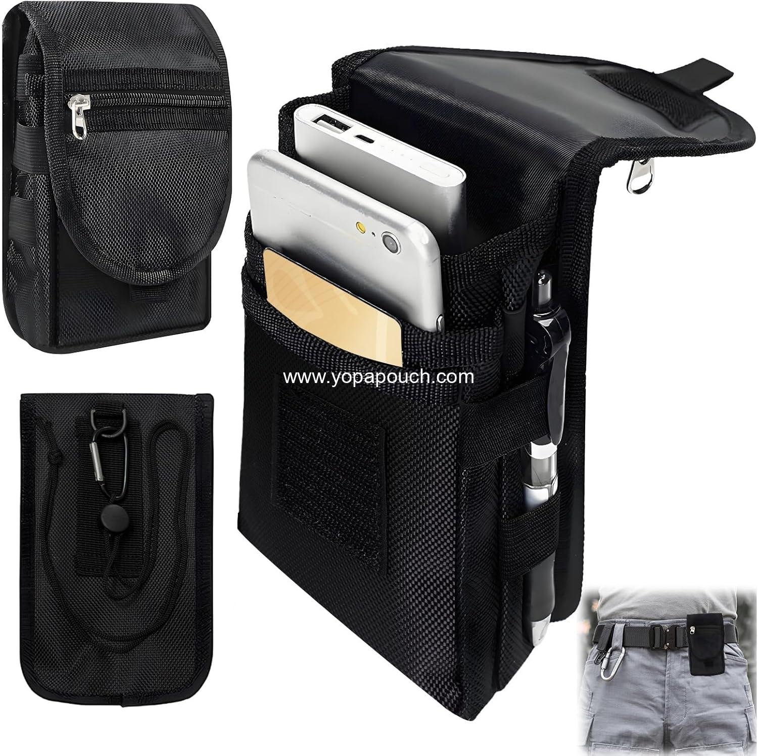 Wholesale Multi-Purpose Phone Belt Pouch, Dual Phone Holster with Belt Clip, Tactical Cellphone Holder for Men, Large Compatibility Smartphone Case for Daily Use, Hiking, Camping, Working - Manufacturer
