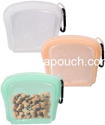 Wholesale Reusable Silicone Dog Treat Bag 3-Pack, Leakproof Pouches for Dogs and Cats, Dishwasher & Microwave Safe, BPA-Free, Plastic-Free, Multi-Color Supplier