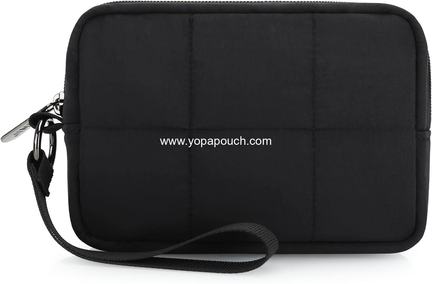 Wholesale Small Zipper Puffer Makeup Bag for Wristlet Wallets, Quilted Nylon Cosmetic Pouch Organizer Toiletry Bag for Travel, Cute Makeup Purse for Women and Girls (Black) Manufacturer Wholesale Small Zipper Puffer Makeup Bag for Wristlet Wallets, Quilted Nylon Cosmetic Pouch Organizer Toiletry Bag for Travel, Cute Makeup Purse for Women and Girls (Black) Manufacturer