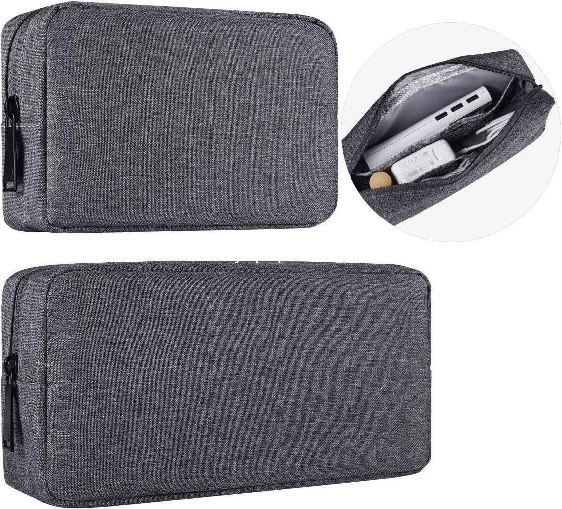 Wholesale Universal Electronics Accessories Carrying Case Set, 2PCS Large + Small Portable Storage Pouch, Travel Cosmetic Bag, Cable Organizer for Hard Drive, Mouse, Power Bank, Adapter, Cellphone, Space Gray, Supplier