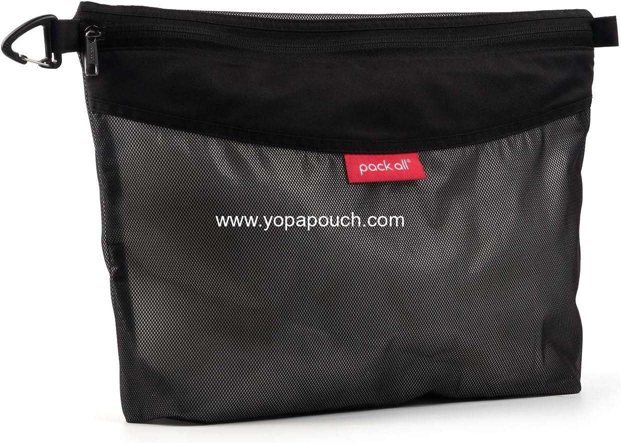 Wholesale Water-resistant Zipper Pouch, Large Mesh Storage Bags for Travel and Office (Black) - Supplier