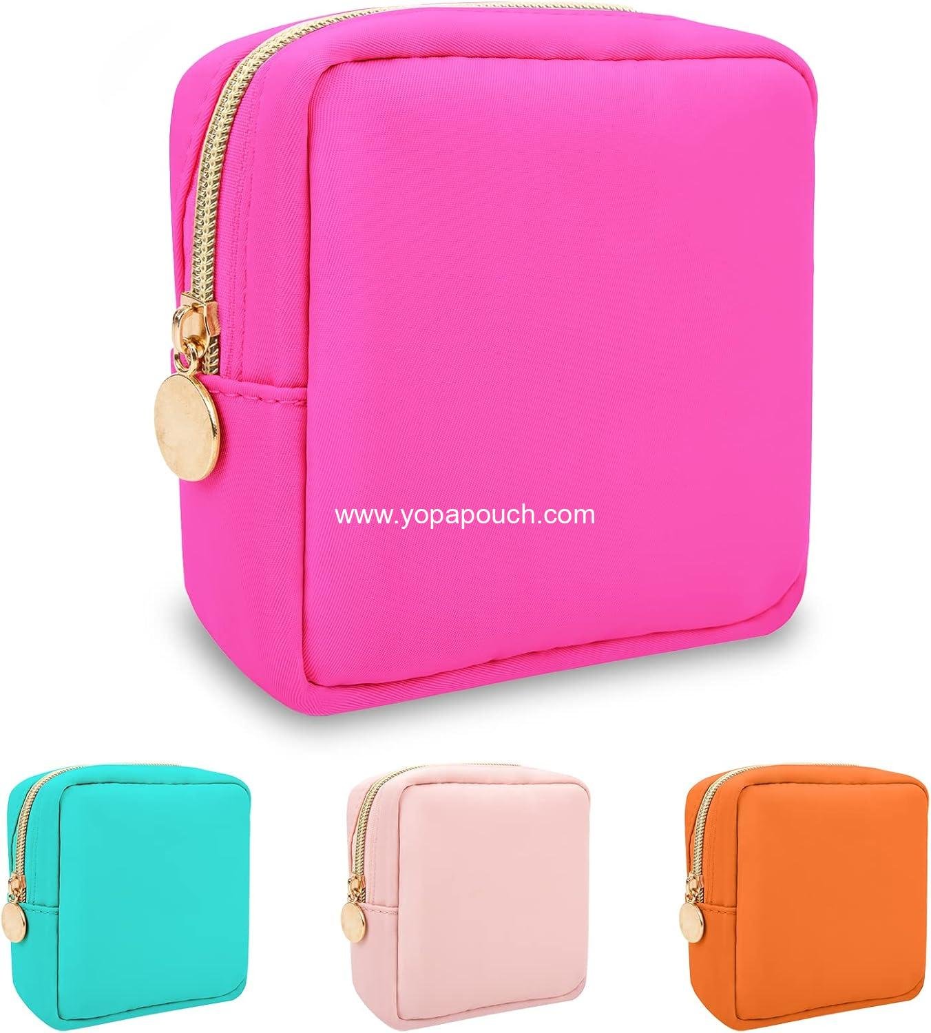 Wholesale Waterproof Nylon Mini Makeup Bag for Purse, Cute Cosmetic Zipper Pouch, Travel Coin Pouch, Sanitary Napkin Storage Clutch, Makeup Organizer for Women Girls (Hot Pink) - Supplier Wholesale Waterproof Nylon Mini Makeup Bag for Purse, Cute Cosmetic Zipper Pouch, Travel Coin Pouch, Sanitary Napkin Storage Clutch, Makeup Organizer for Women Girls (Hot Pink) - Supplier