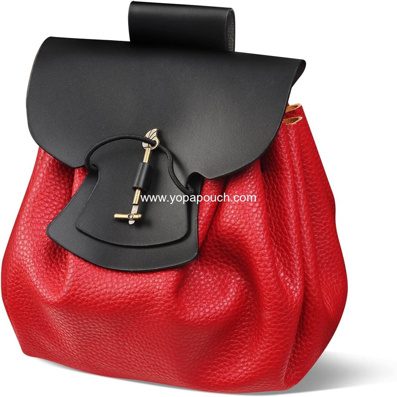 Wholesale Women’s Viking Medieval Belt Pouch, Faux Leather Waist Bag for Ren Fair Costume Accessories - Manufacturer