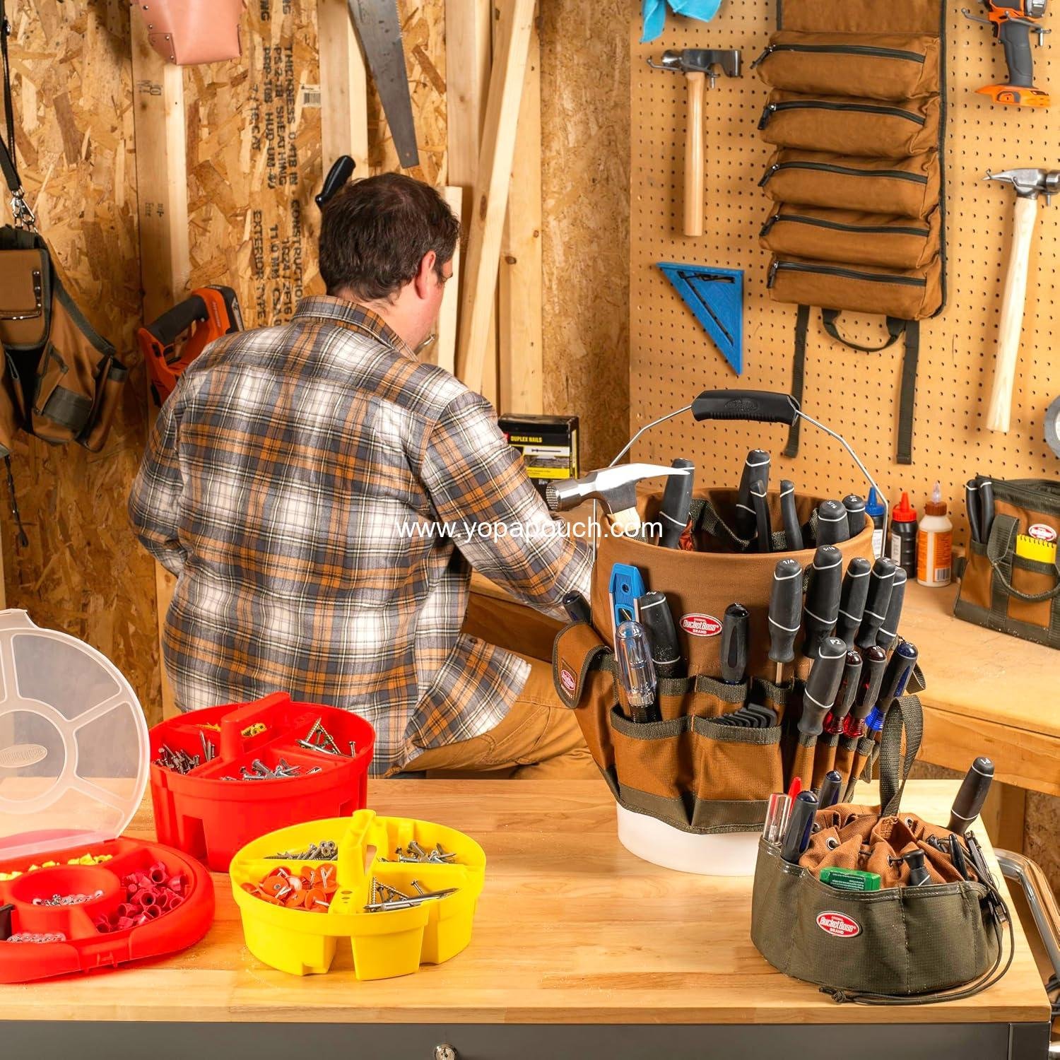 Wholesale Bucket Tool Organizer, Brown, 10030 - Factory