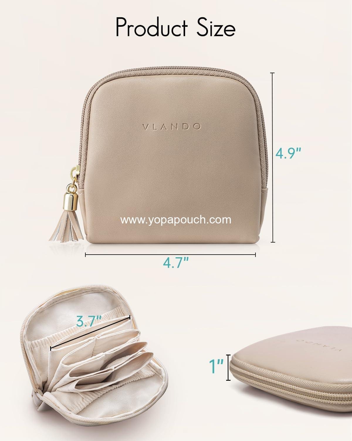 Wholesale Velvet Jewelry Travel Case Pouch with Zipper, Organizer Storage Bag for Bracelets, Rings, Earrings - Travel Essentials Gifts for Women and Girls - Toffee Supplier