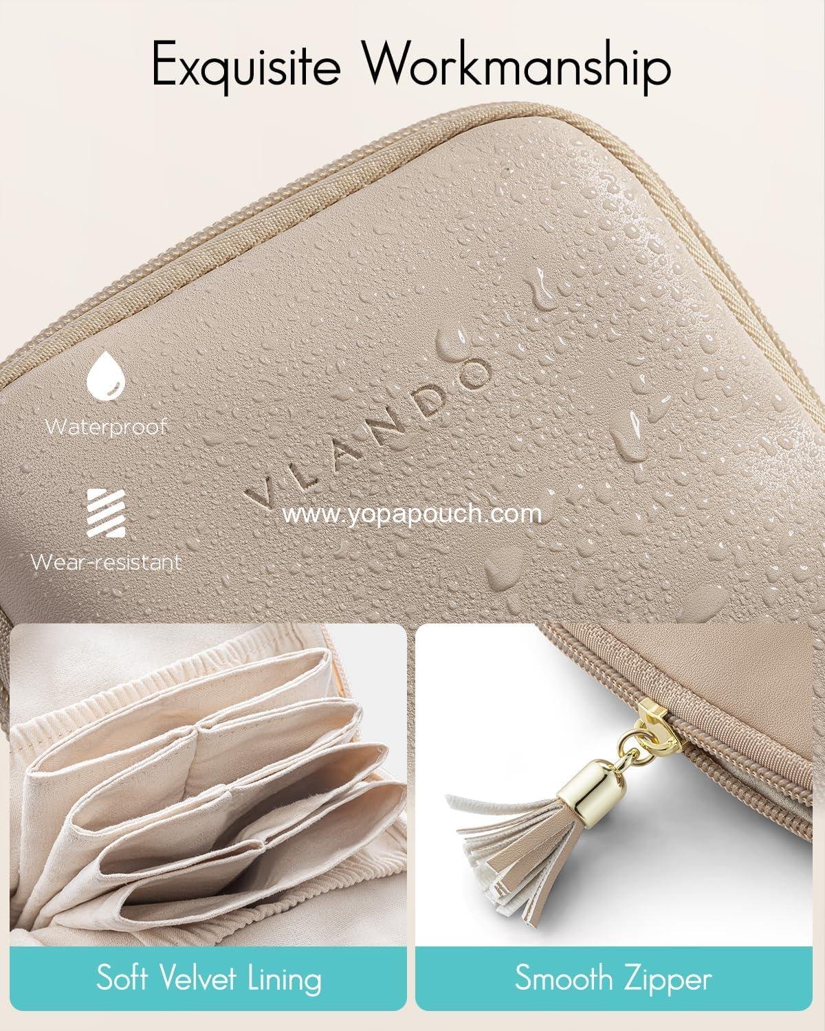 Wholesale Velvet Jewelry Travel Case Pouch with Zipper, Organizer Storage Bag for Bracelets, Rings, Earrings - Travel Essentials Gifts for Women and Girls - Toffee Supplier