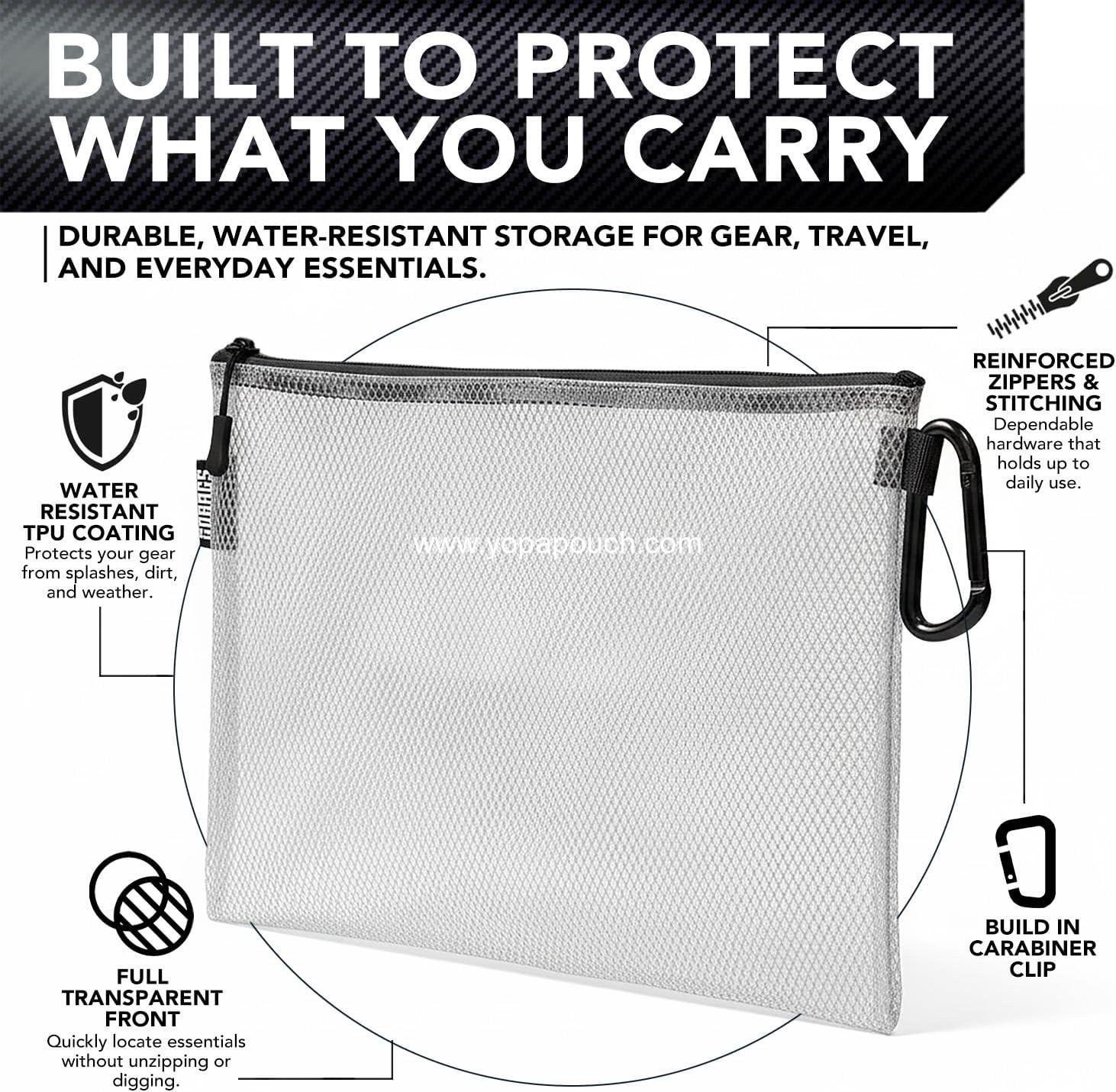 Wholesale Multi-Size Clear Zipper Pouch (4-Pack) – Cable Organizer & Travel Gear Bag for Electronics, Camera Accessories, Tool Storage & Small Tech - Supplier