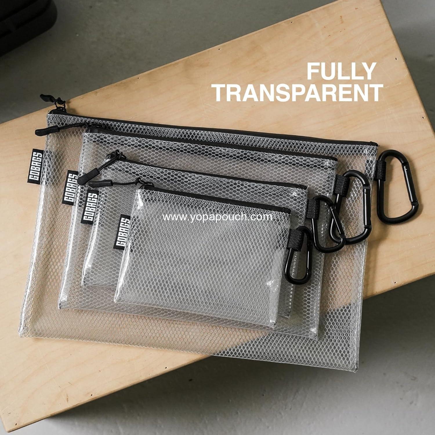 Wholesale Multi-Size Clear Zipper Pouch (4-Pack) – Cable Organizer & Travel Gear Bag for Electronics, Camera Accessories, Tool Storage & Small Tech - Supplier