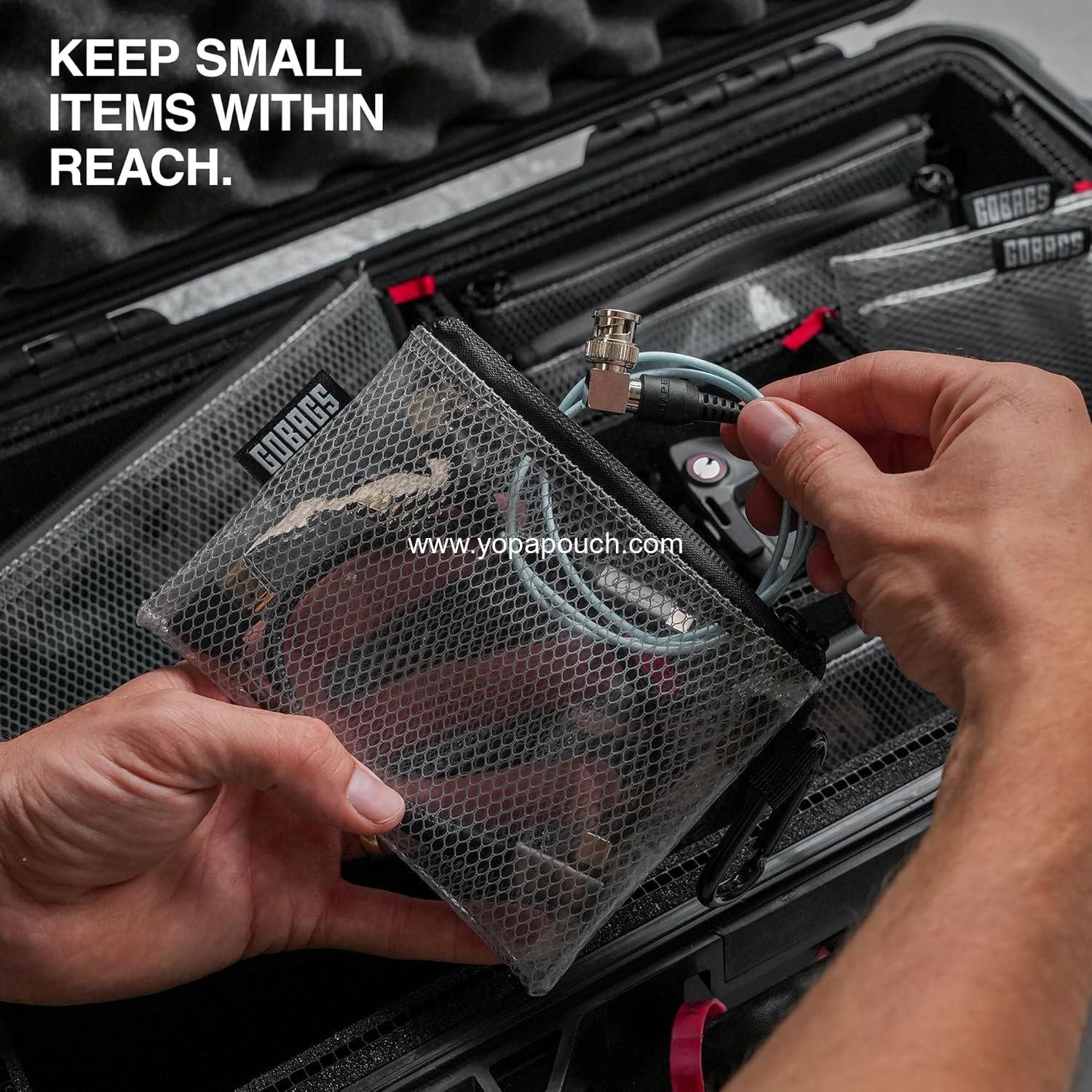 Wholesale Multi-Size Clear Zipper Pouch (4-Pack) – Cable Organizer & Travel Gear Bag for Electronics, Camera Accessories, Tool Storage & Small Tech - Supplier