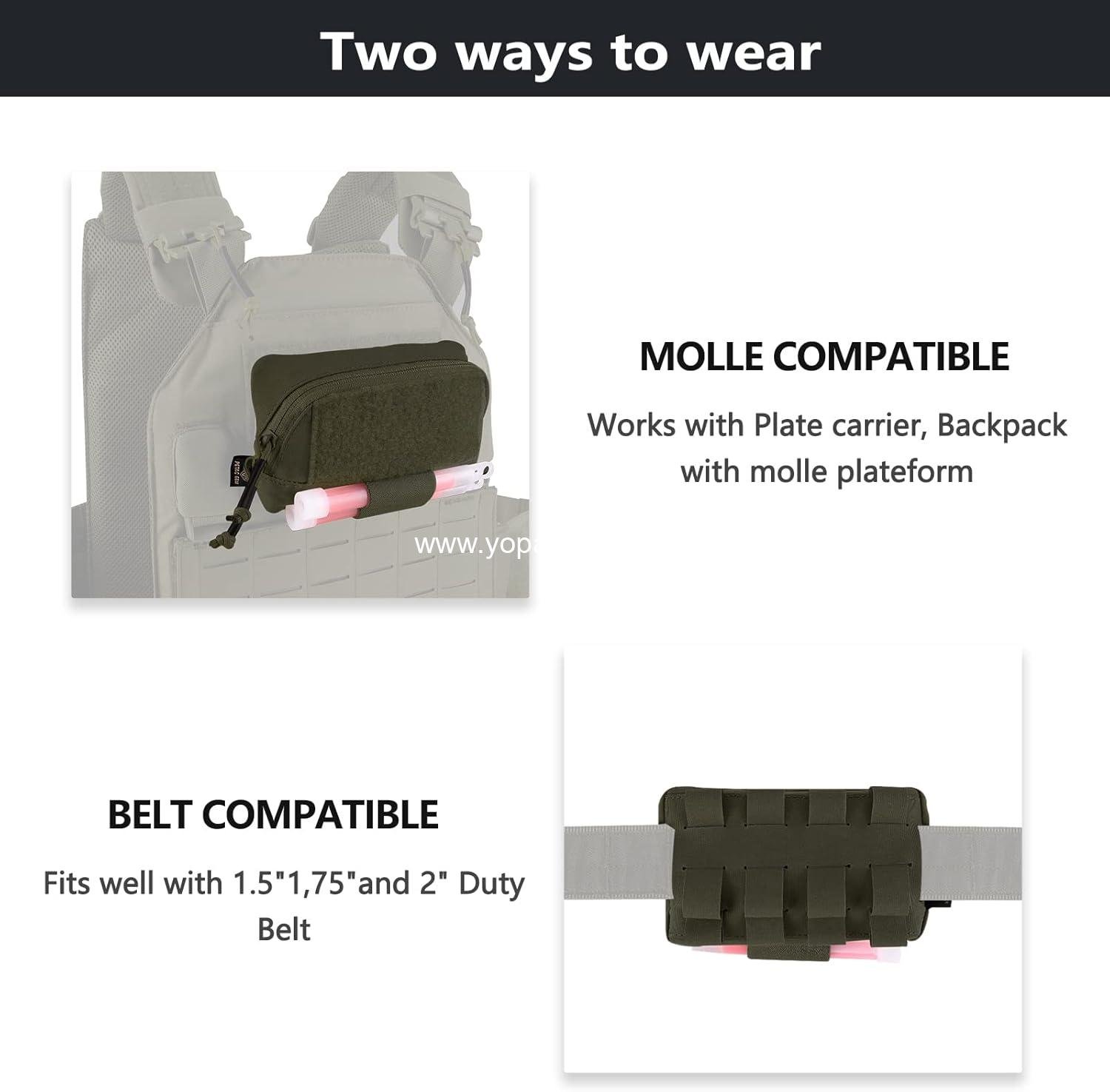 Wholesale Tactical Molle Admin Pouch - Small Organizer Pocket for Tactical Vest, EDC Gun Belt, Molle Platform - Supplier