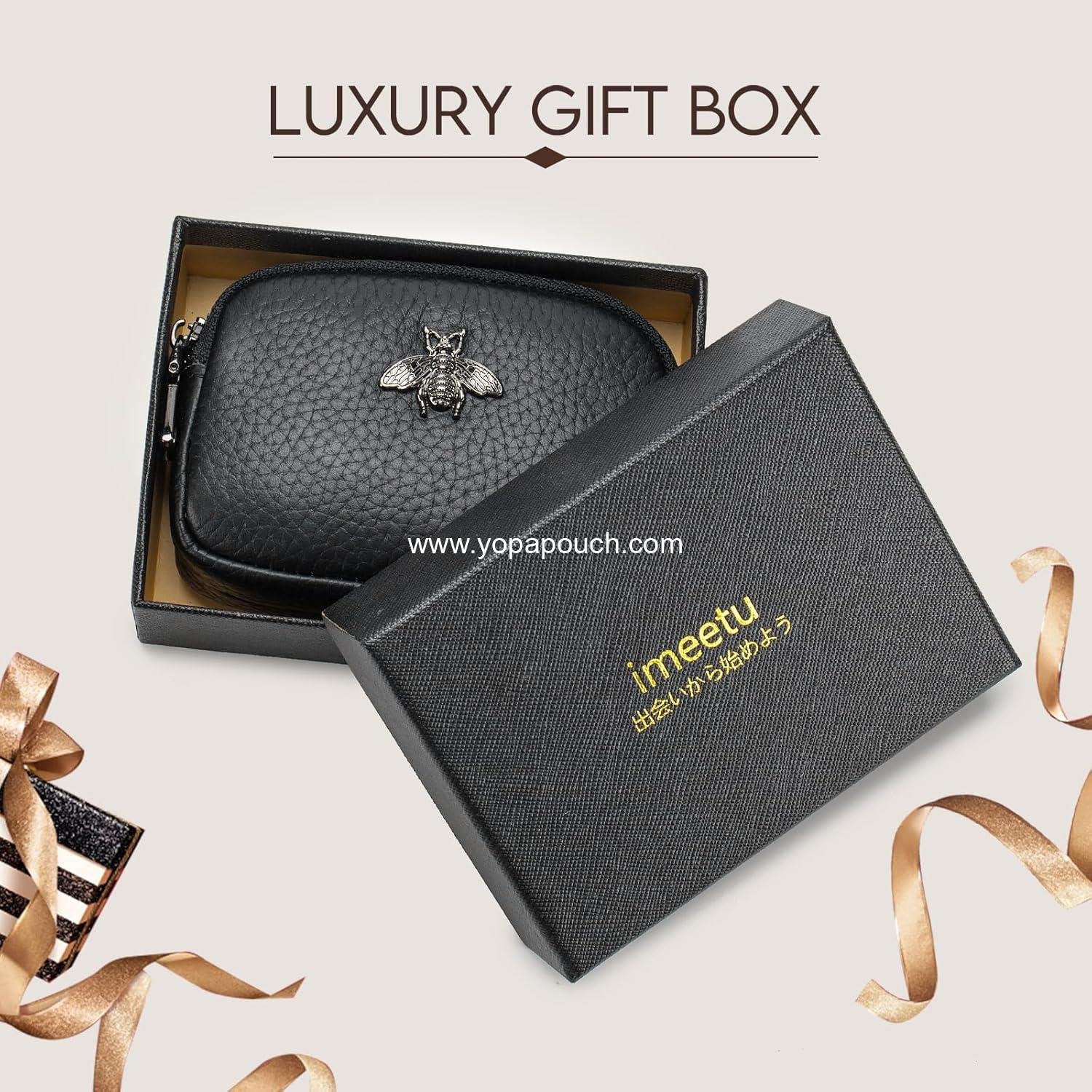 Wholesale Small 2-Zipper Women's Leather Coin Purse Change Pouch Wallet Supplier