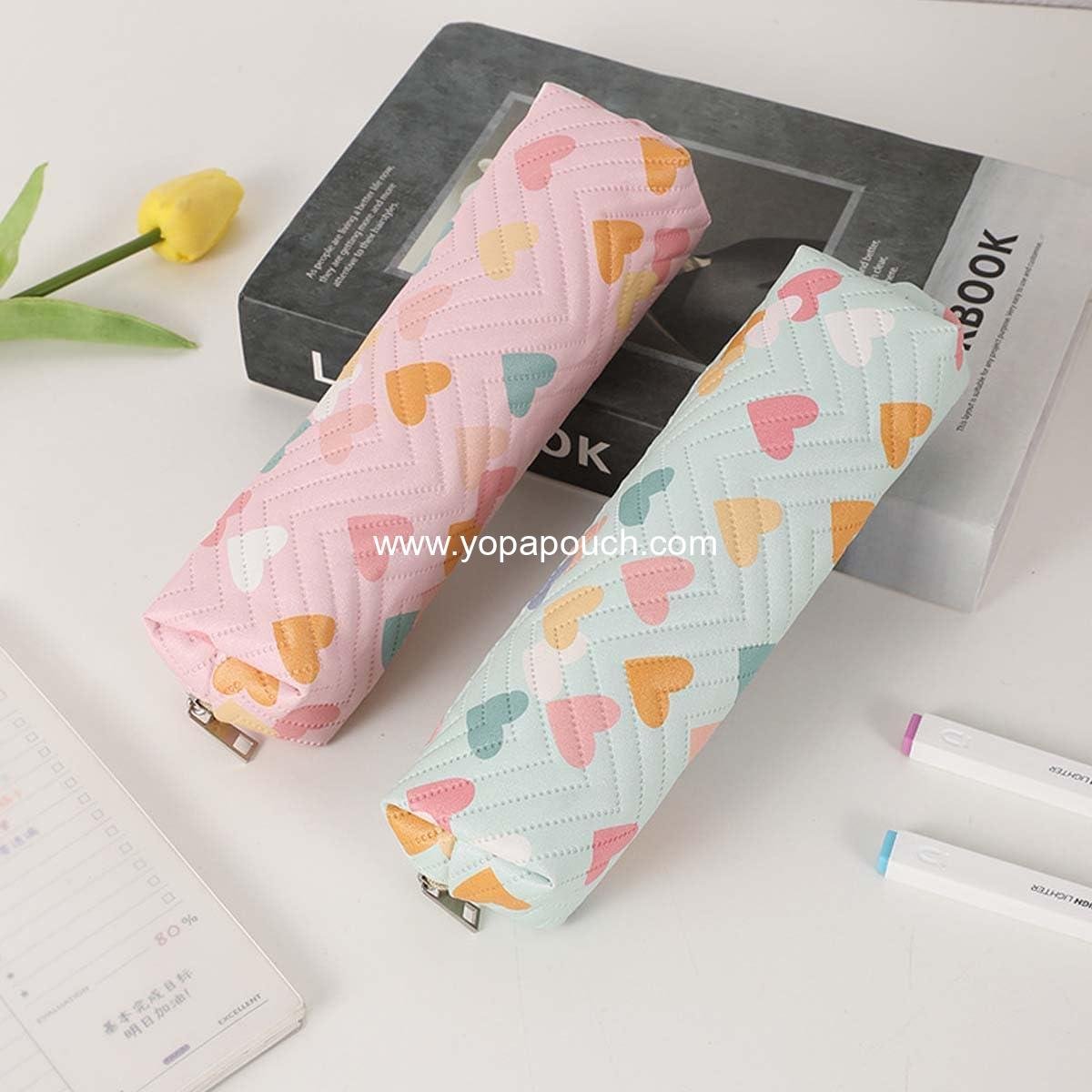 Wholesale Small Cute Heart Pencil Pouch Makeup Pen Cosmetic Bag Women Office Stationery Supplier