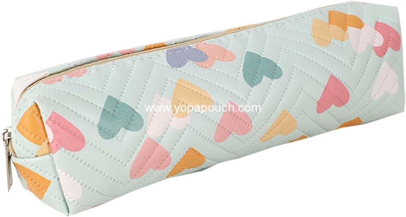 Wholesale Small Cute Heart Pencil Pouch Makeup Pen Cosmetic Bag Women Office Stationery Supplier