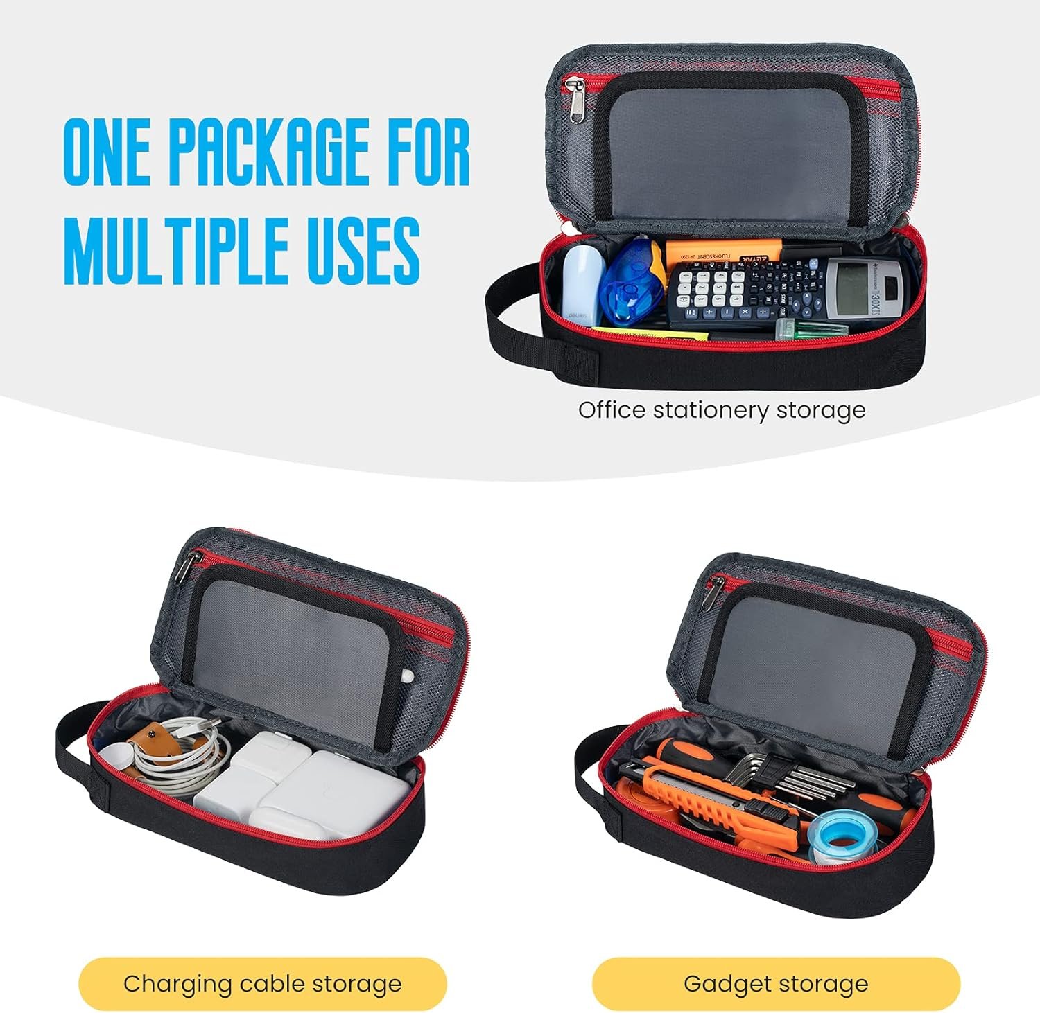 Custom Logo Large Pencil Case Aesthetic Big Capacity Private Label Pen Pouch Minimalist Portable Stationery Bag Manufacturer with Handle for Office Organizer