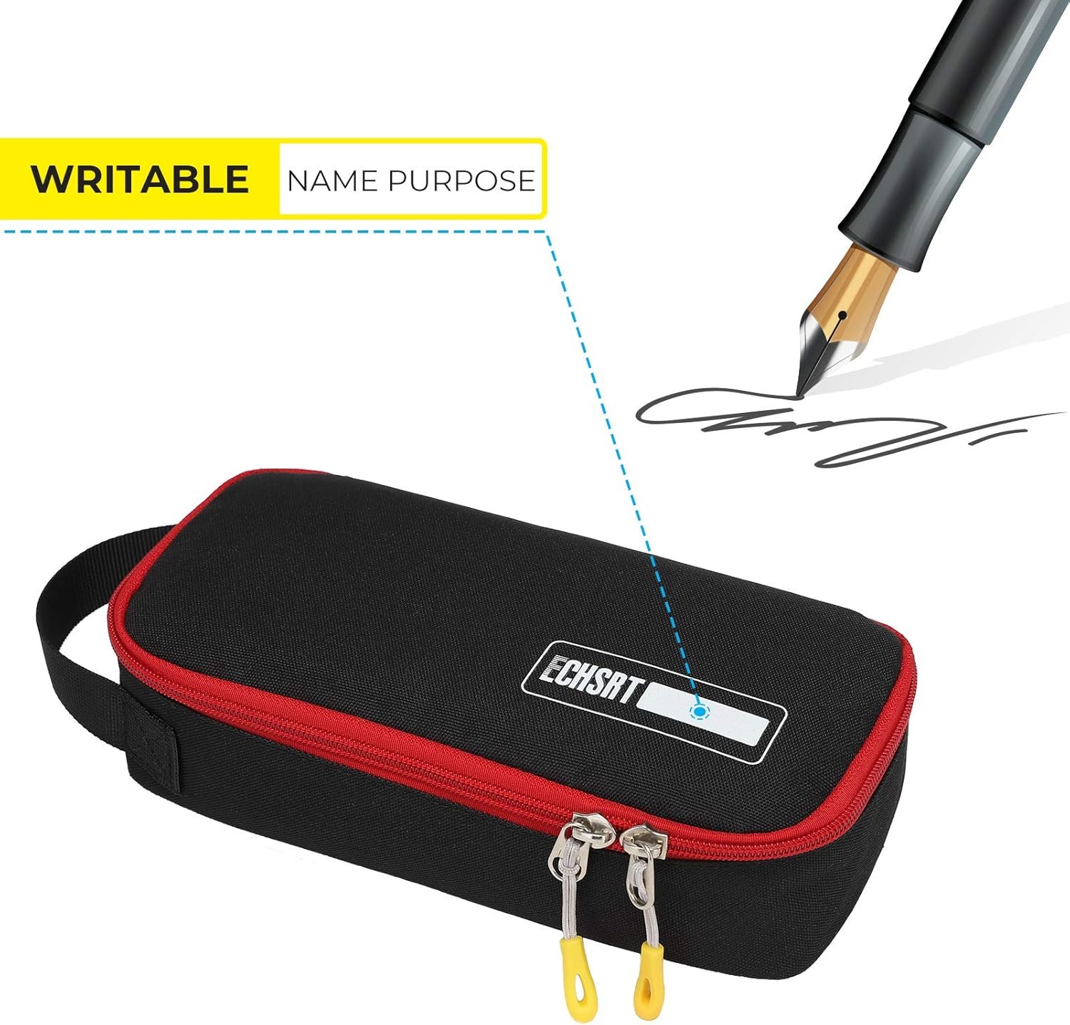 Custom Logo Large Pencil Case Aesthetic Big Capacity Private Label Pen Pouch Minimalist Portable Stationery Bag Manufacturer with Handle for Office Organizer