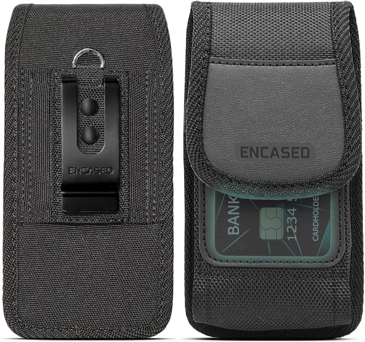 Custom Logo Nylon Cell Phone Belt Pouch Holster Clip Private Label Large Case Compatible with iPhone 17/16/15/14 Samsung S24 Plus/S23/S22 Direct Supplier