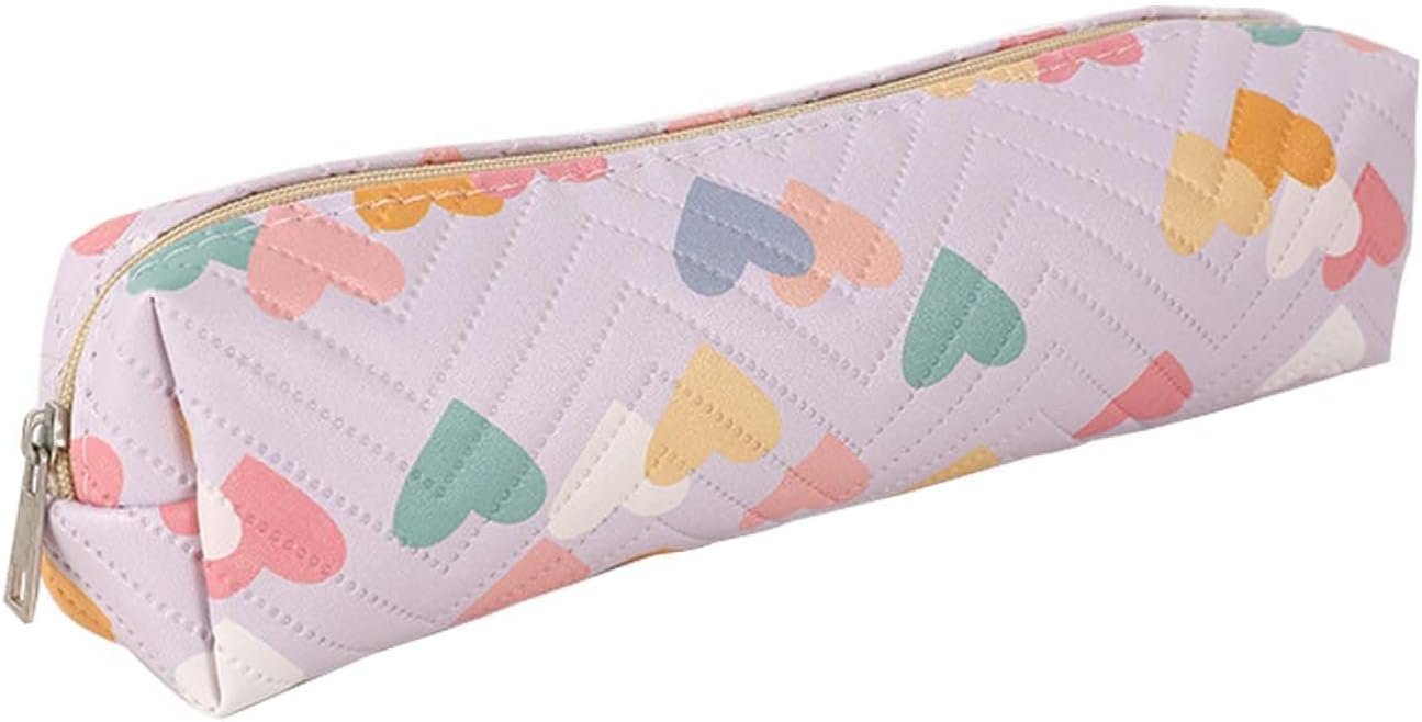 Custom Logo Small Pencil Pouch Private Label Cute Heart Makeup Pen Cosmetic Bag Manufacturer for Women Office Stationery