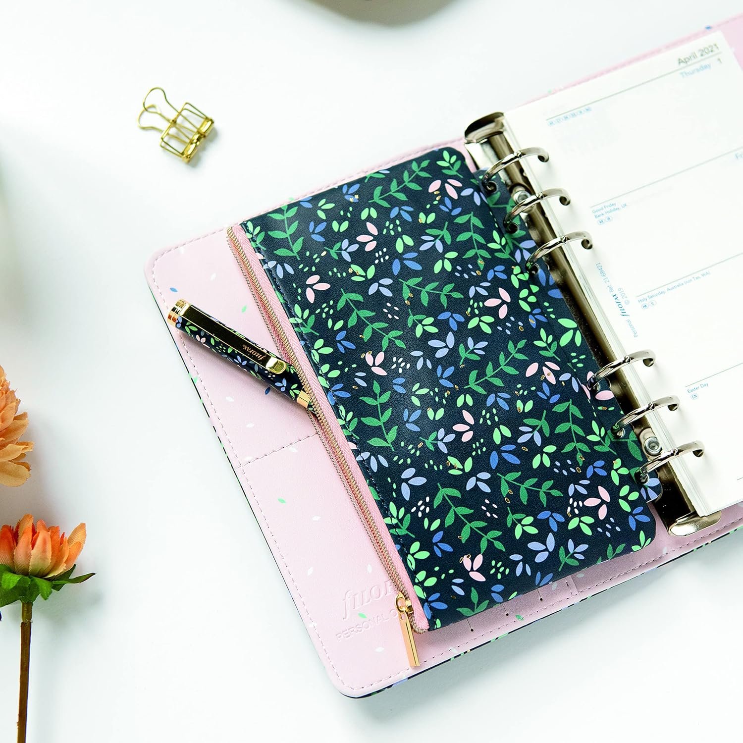 Custom Logo A5/Personal Size Compatible Zipper Pouch Accessory 6.7