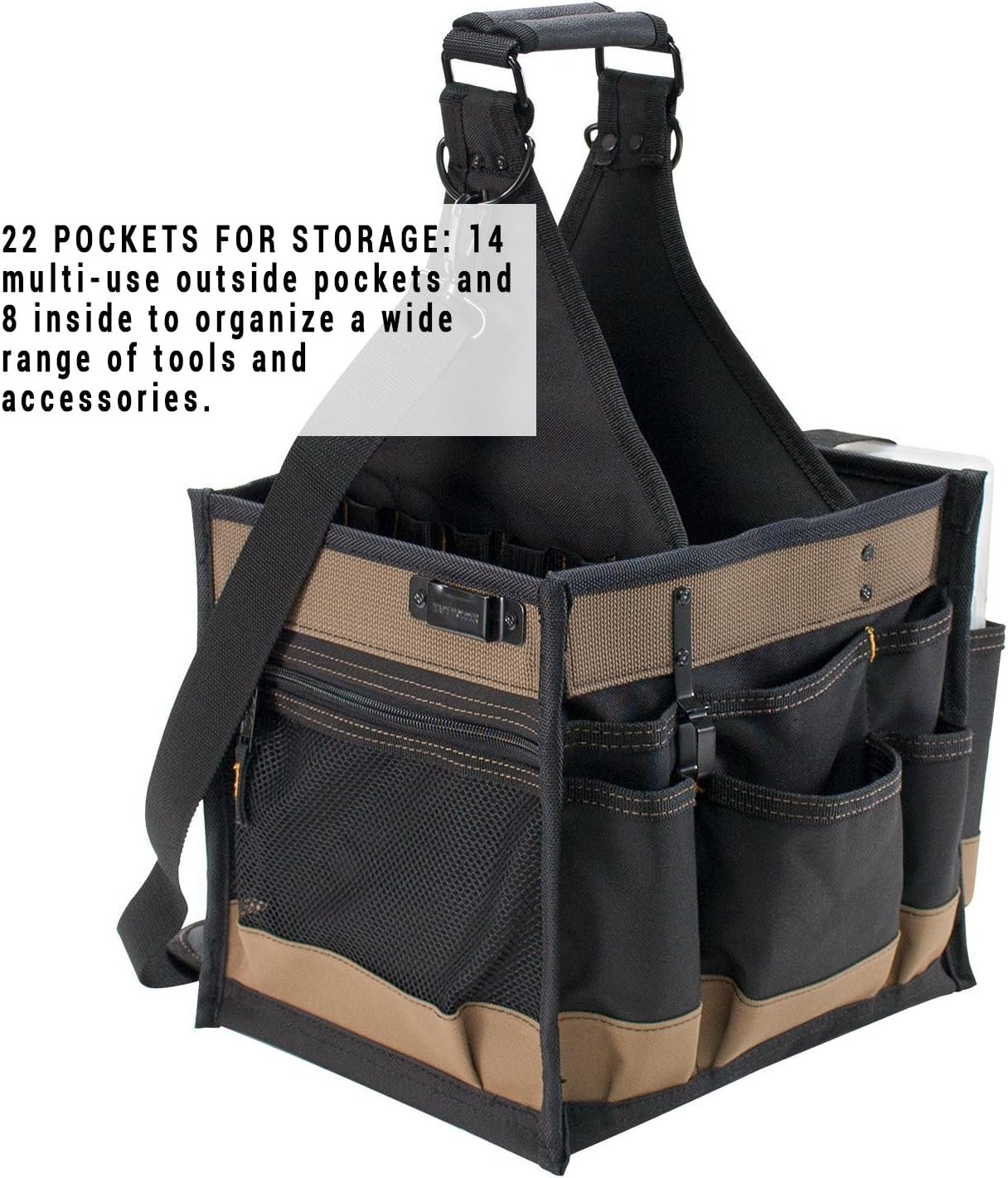 Private Label 1528 Large Electrical and Maintenance Tool Carrier with Custom Logo by Manufacturer, Black