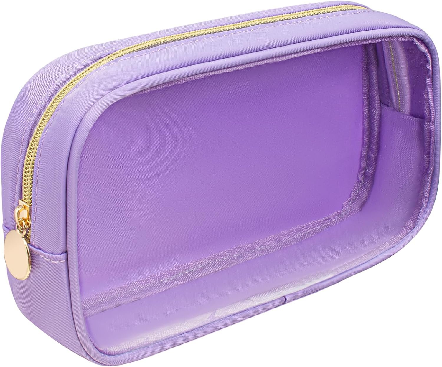 KOTORA Clear Makeup Bag Cosmetics Bag Mini Small Pouch Purse TSA Approved Toiletry Bags Zipper Pink Cute Pouches Make Up Travel Toiletry Car Accessories Essentials for women