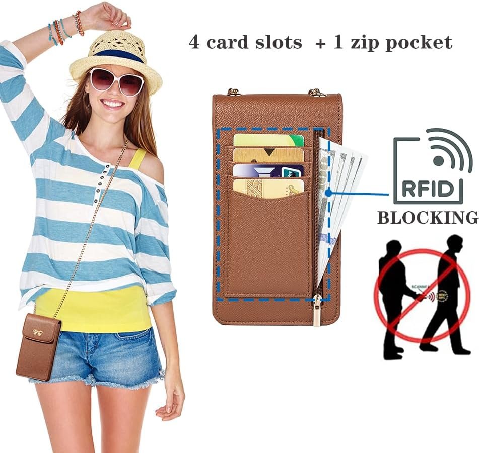 Custom Logo Small Crossbody Cell Phone Purse, Private Label RFID Phone Bag for Women with Credit Card Slot Supplier