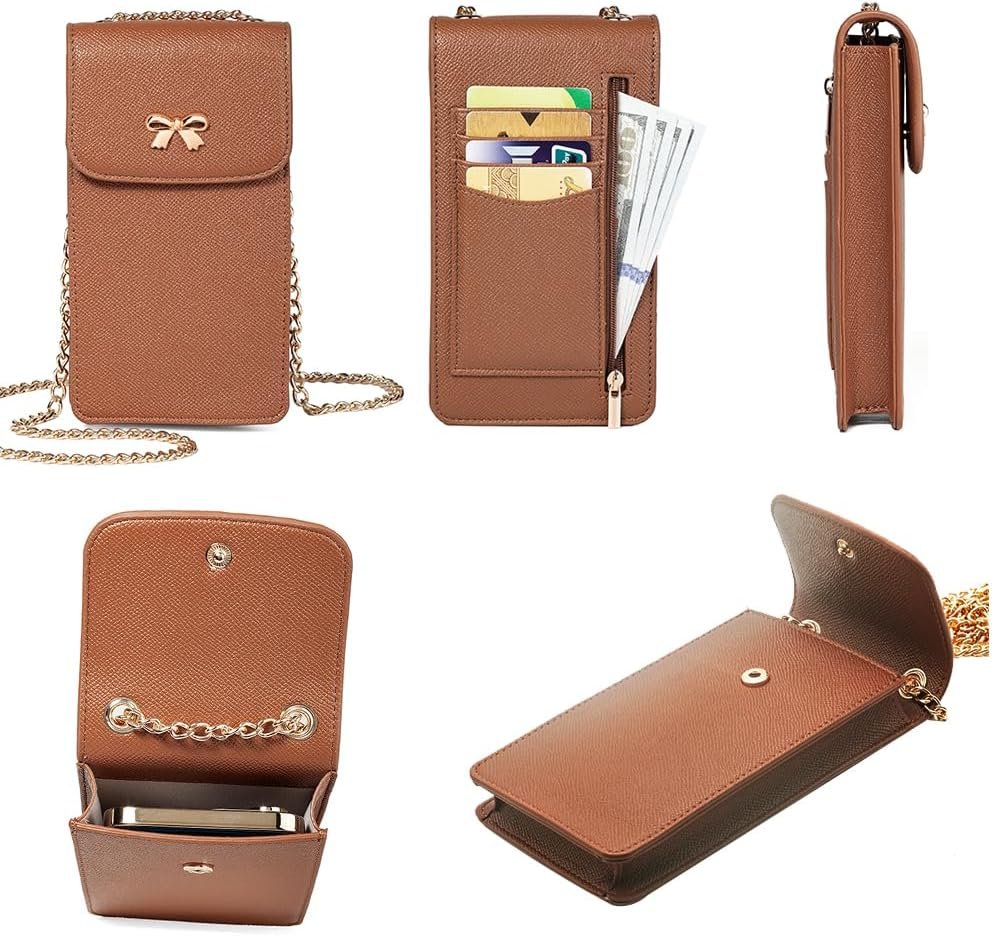 Custom Logo Small Crossbody Cell Phone Purse, Private Label RFID Phone Bag for Women with Credit Card Slot Supplier