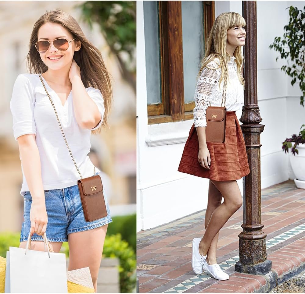 Custom Logo Small Crossbody Cell Phone Purse, Private Label RFID Phone Bag for Women with Credit Card Slot Supplier