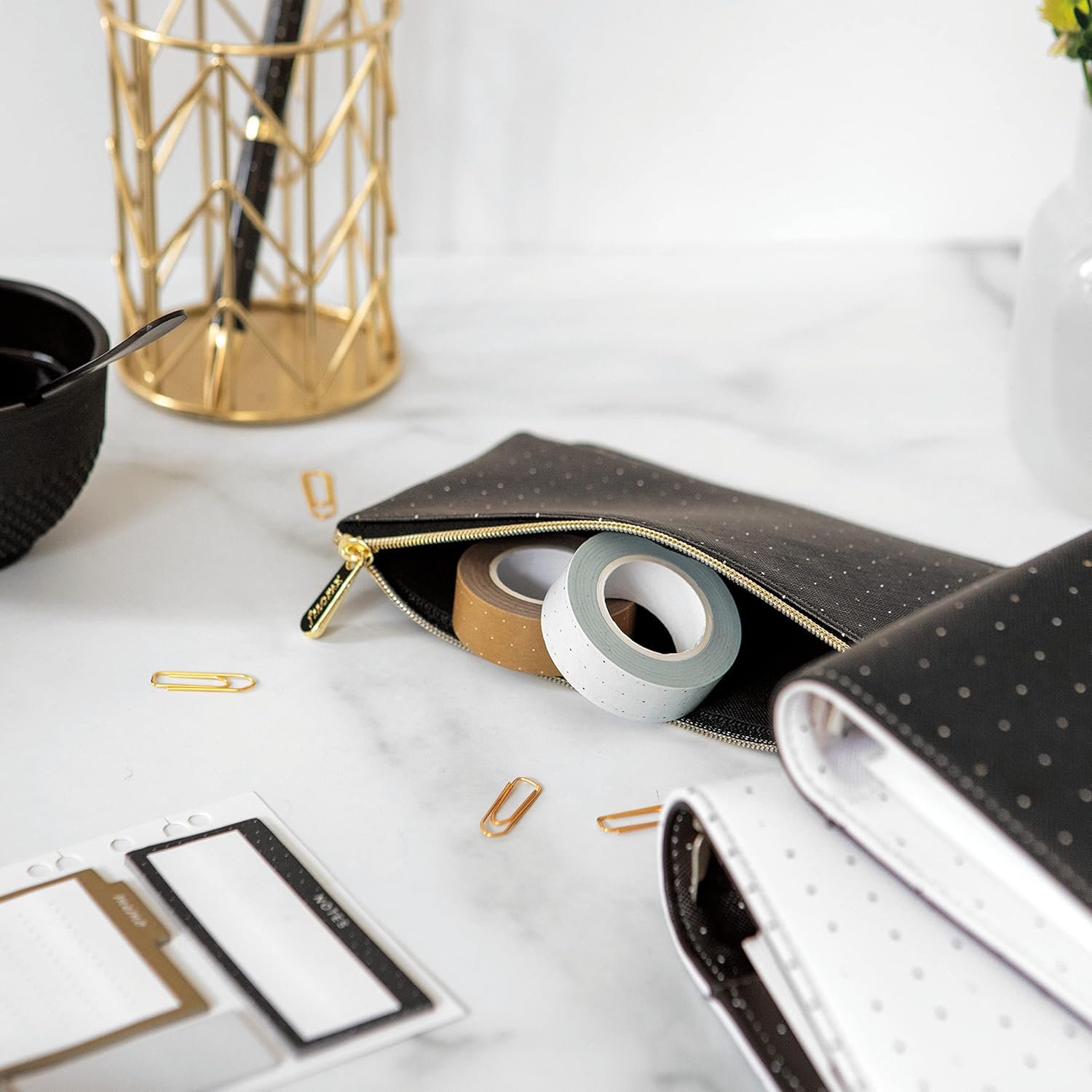 Private Label Moonlight Collection Zipper Pouch Accessory for A5 and Personal Size Organizers Custom Logo Supplier 6.7