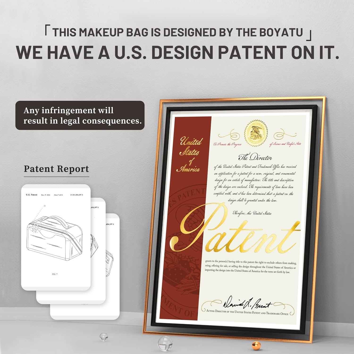 Custom Logo 3-Set Large Capacity Travel Makeup Cosmetic Organizer PU Leather Toiletry Bags for Women - Private Label Wide Open Portable Pouch with Divider & Handle from Supplier (01-Z-Brown)