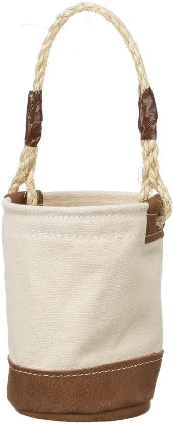 Private Label All-Purpose Mini Tool Bucket with Leather Bottom Nuts and Bolts Bag Reinforced Rope Handle Custom Logo Small Utility Pouch from Supplier