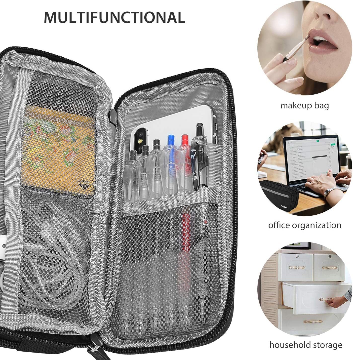 Private Label Two Layers Big Capacity Pencil Case Pen Organizer with Custom Logo Durable Stationery Holder Manufacturer for Markers School Office Supplies Desk Storage