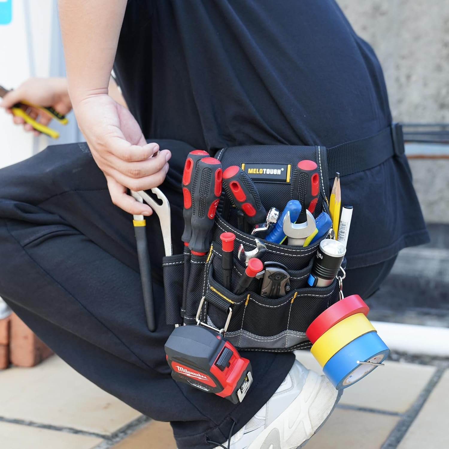 Private Label Electrician Tool Pouch Tool Belt Pouches Custom Logo Multiple Pockets Manufacturer Organizer for Technicians Maintenance HVAC