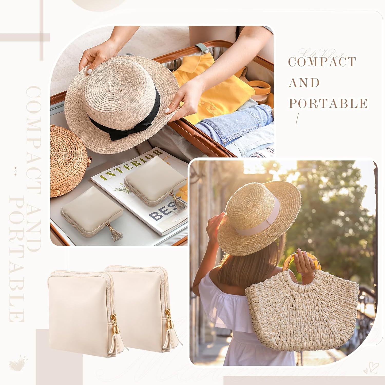 Custom Logo 2 Pcs Small Travel Jewelry Case for Women Girls Private Label Mini Zipper Pouch Organizer Bag Portable Waterproof Velvet for Rings Necklaces Manufacturer